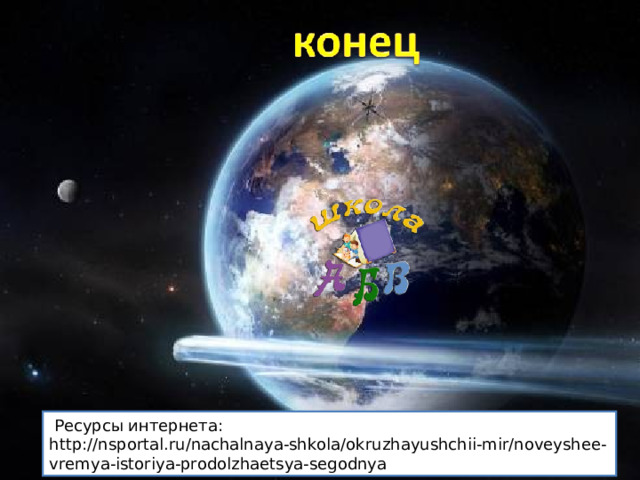  Ресурсы интернета: http://nsportal.ru/nachalnaya-shkola/okruzhayushchii-mir/noveyshee-vremya-istoriya-prodolzhaetsya-segodnya 
