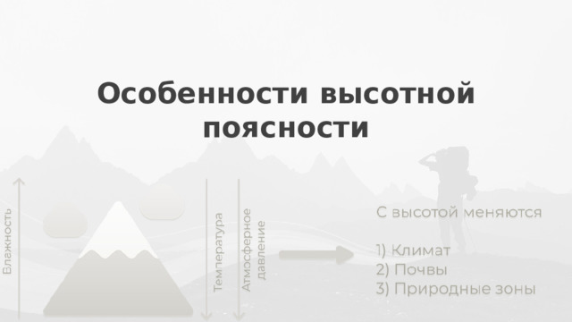 ПРИРОДНОЕ РАЙОНИРОВАНИЕ Особенности высотной поясности 