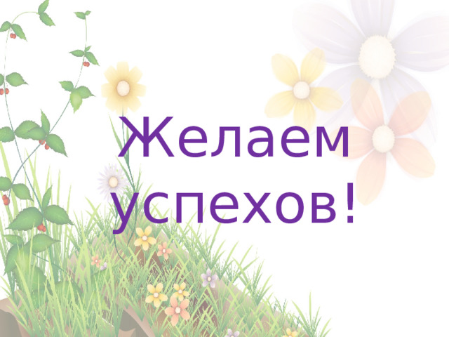 Желаем успехов! 