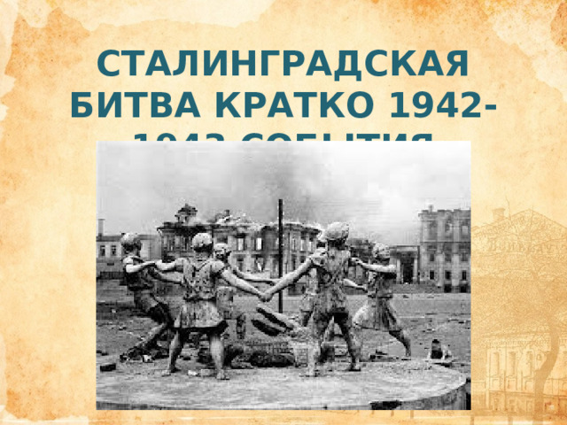 Сталинградская битва кратко 1942-1943 события 