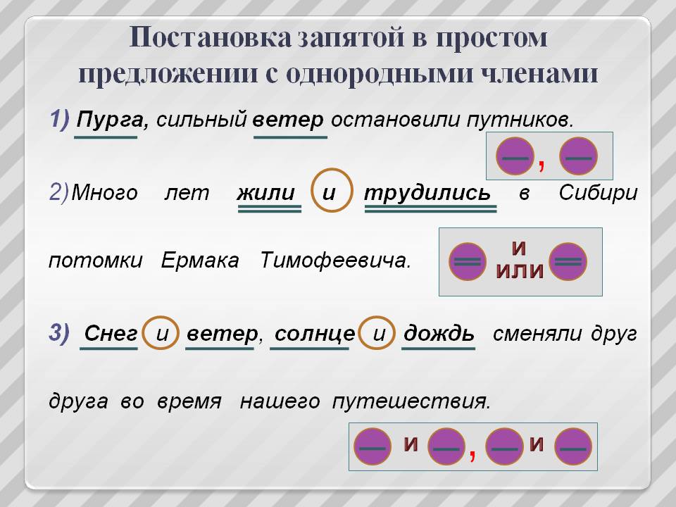 Схема однородных подлежащих