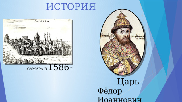 ИСТОРИЯ САМАРА В 1586 Г. Царь Фёдор Иоаннович  