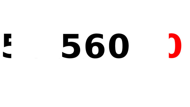 5600 : 1 0 560 