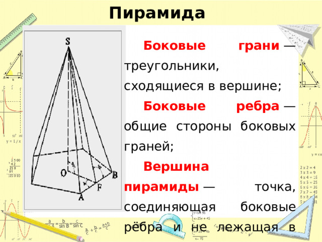 Пирамида вершины ребра