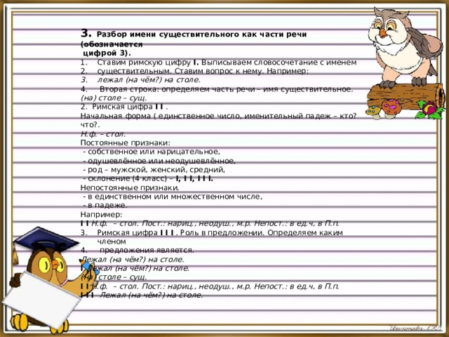 Он положил книги на стол падежи существительных