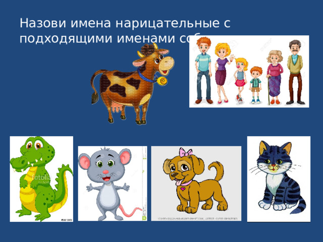 Назови имена нарицательные с подходящими именами собственными 