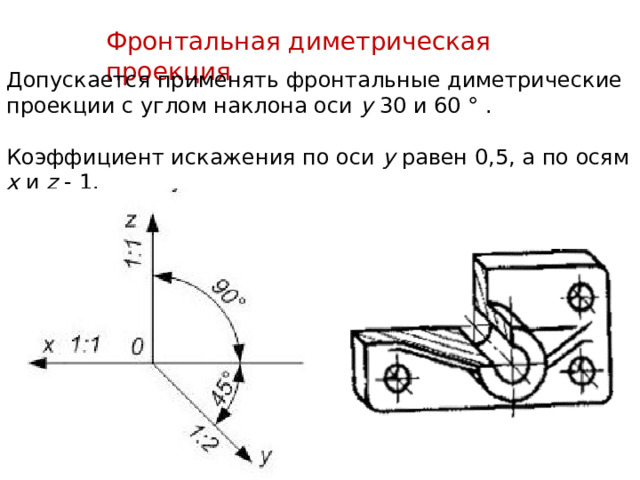 Фронтальная диметрическая проекция