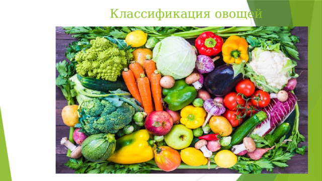Классификация овощей 