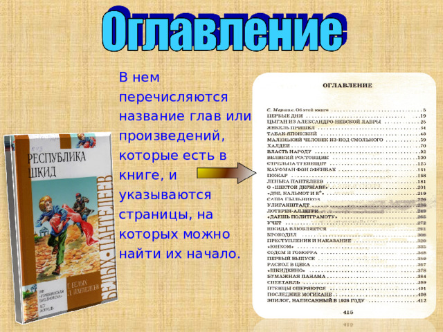 Описание книги план