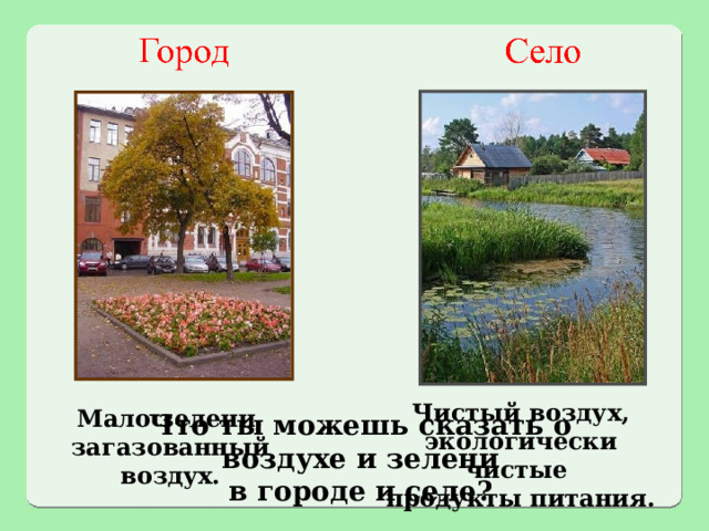 Презентация город и село средняя группа