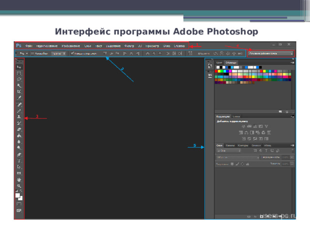 Интерфейс программы Adobe Photoshop 