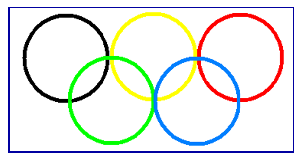Школа 5 круг на. Олимпийские кольца. Рисование Олимпийские кольца. Нарисовать Олимпийские кольца. Олимпийские кольца рисовать.