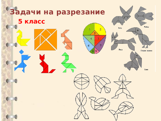 Презентация задачи на разрезание и составление фигур 6 класс