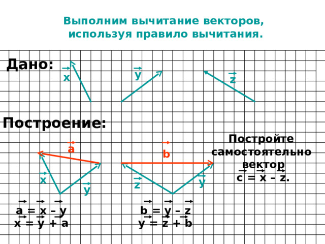 Вычитание векторов 9