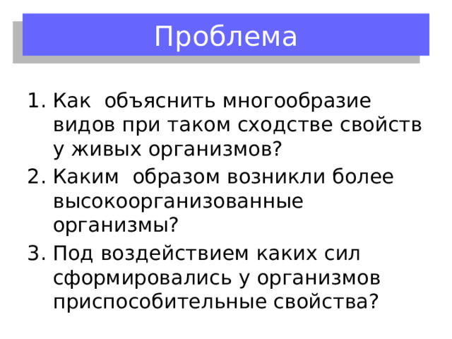 Как можно объяснить разнообразие видов животных