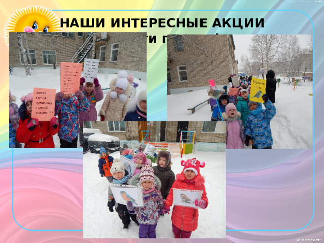 НАШИ ИНТЕРЕСНЫЕ АКЦИИ  «Помоги птицам!» 