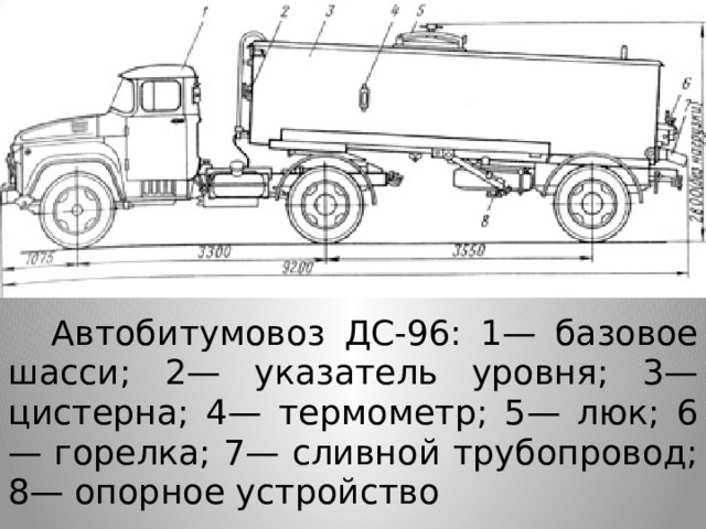 Схема отопительной системы автогудронатора д 251