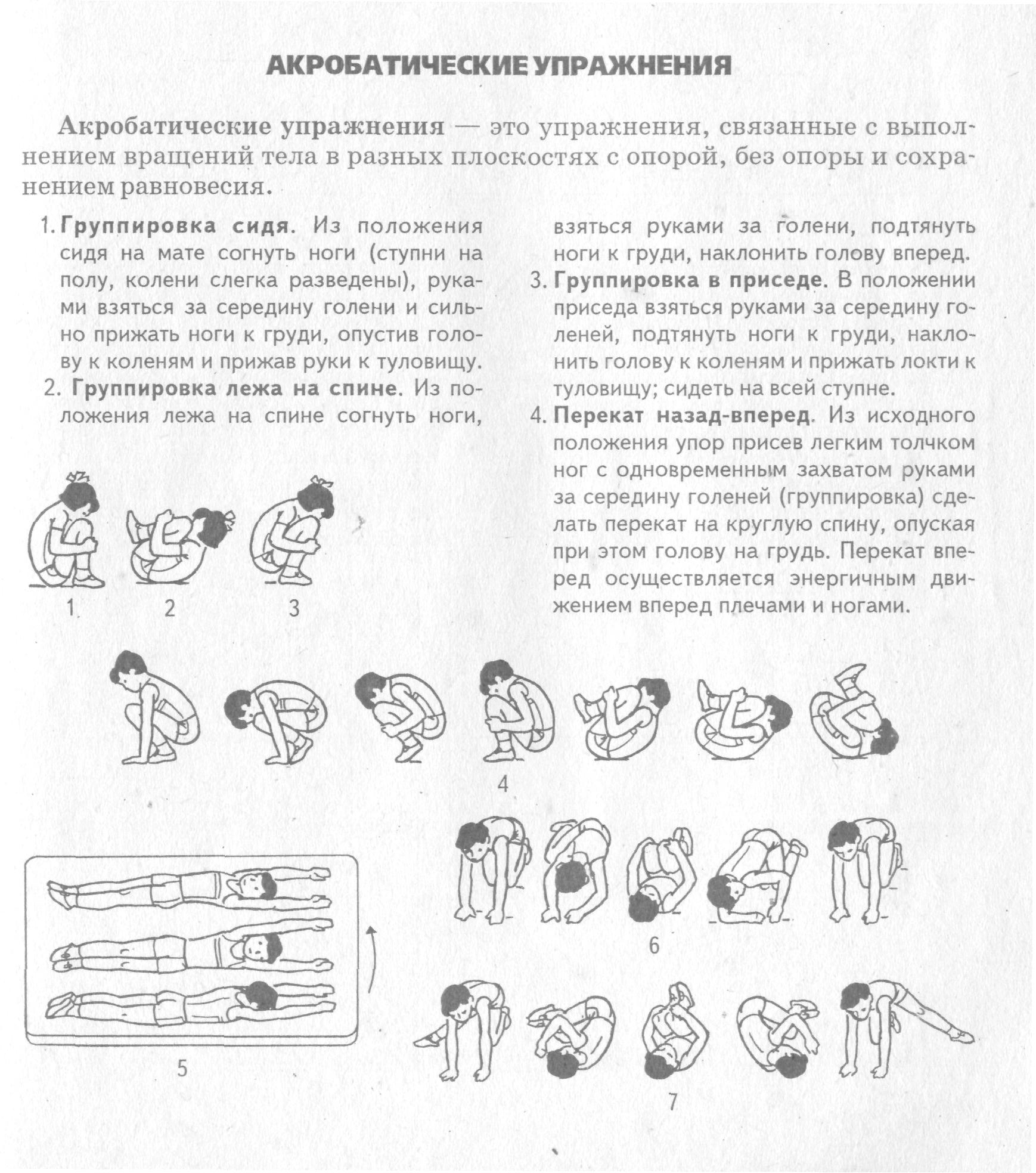 План конспект обучение кувырку вперед