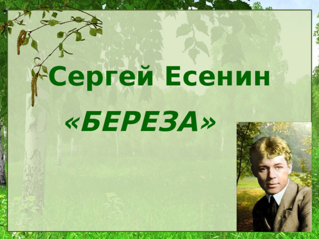 Есенин береза презентация 2 класс школа россии презентация