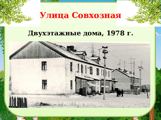 Улица Совхозная Двухэтажные дома, 1978 г. 