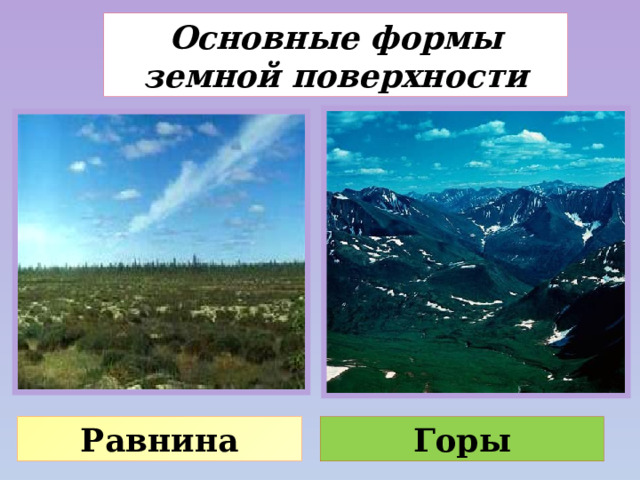 Формы земной поверхности 2 класс технологическая карта