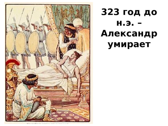 323 год до н.э. – Александр умирает 