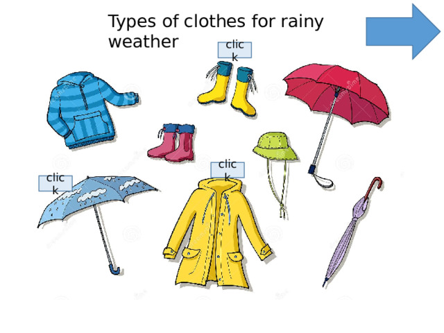 Types of clothes for rainy weather click click click 