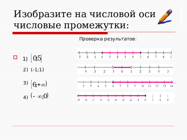 Изобразите на координатной оси числовой промежуток 3