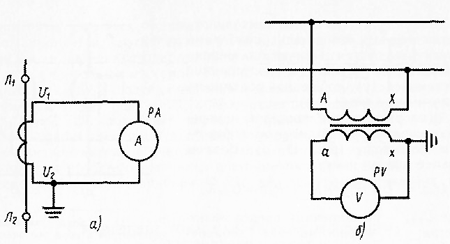 Измерительный трансформатор напряжения схема включения
