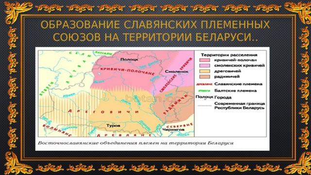 Образование славянских племенных союзов на территории беларуси.. 