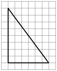 Рис 1 см рисунке. Прямоугольный треугольник на клетки 1х1. Треугольник на клетчатой бумаге. Прямоугольный треугольник по клеточкам. Прямоугольный треугольник на клеточках.