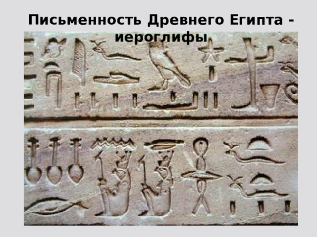 Письменность Древнего Египта - иероглифы 