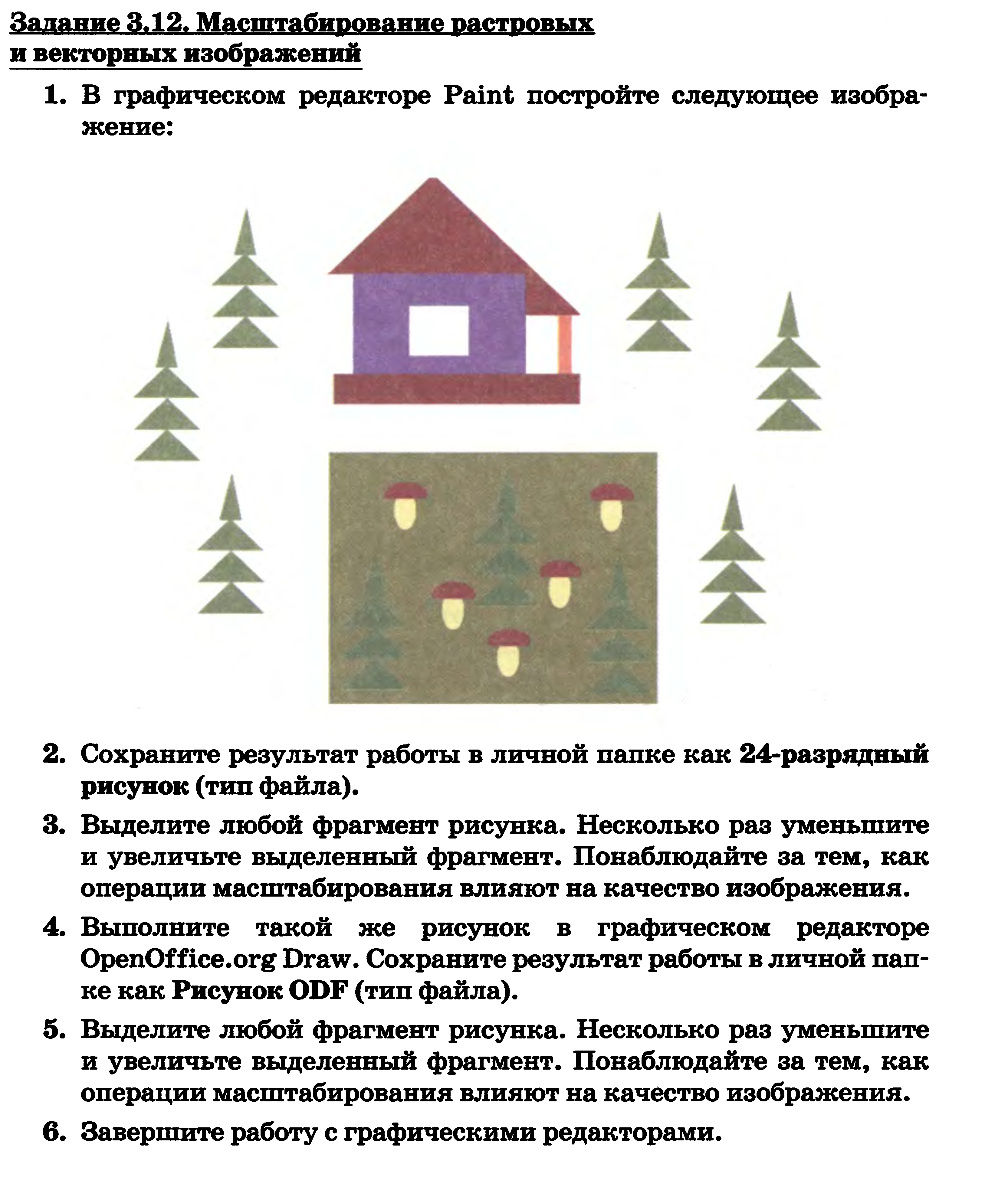 Рисунок масштабирование растровых и векторных изображений