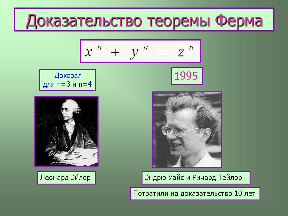 Малая теорема ферма проект