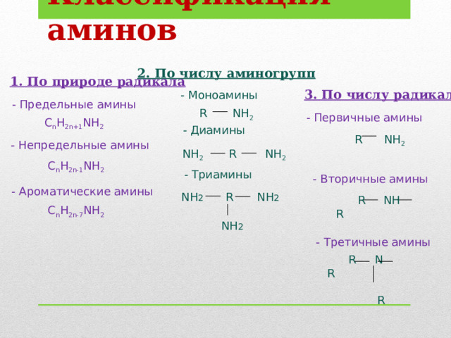 Амины презентация 10 класс