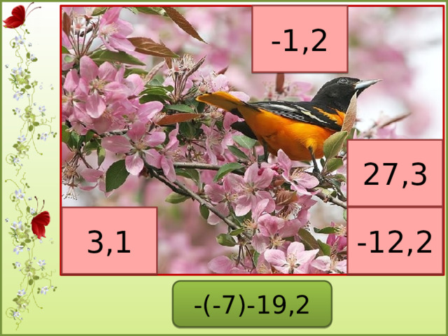 -1,2 27,3 3,1 -12,2 -(-7)-19,2  