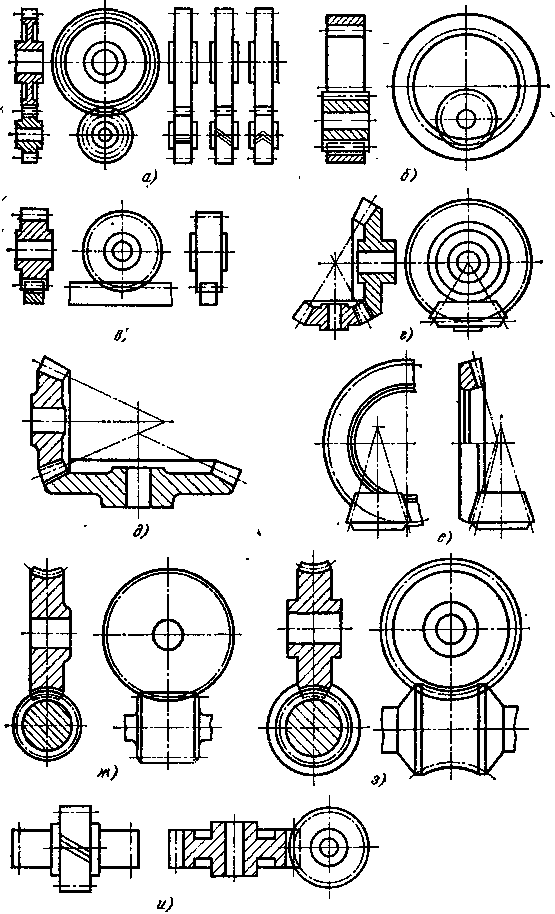 Зубчатые передачи инженерная графика чертеж