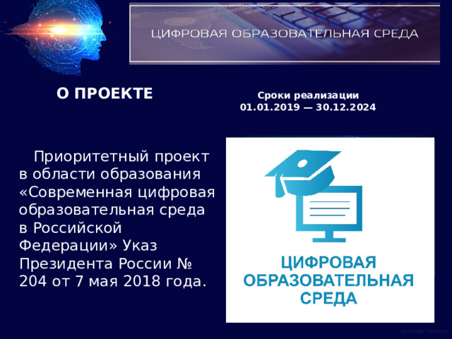 Паспорт приоритетного проекта современная цифровая образовательная среда в российской федерации