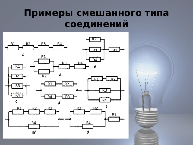 Примеры смешанного типа соединений R2 R1 R2 R3 R4 R3 R1 R1 R4 R3 R4 R1 R2 R2 R2 R1 R1 R2 R3 R3 R4 R3 R4 R4 R3 R3 R2 R1 R2 R1 R4 R4 