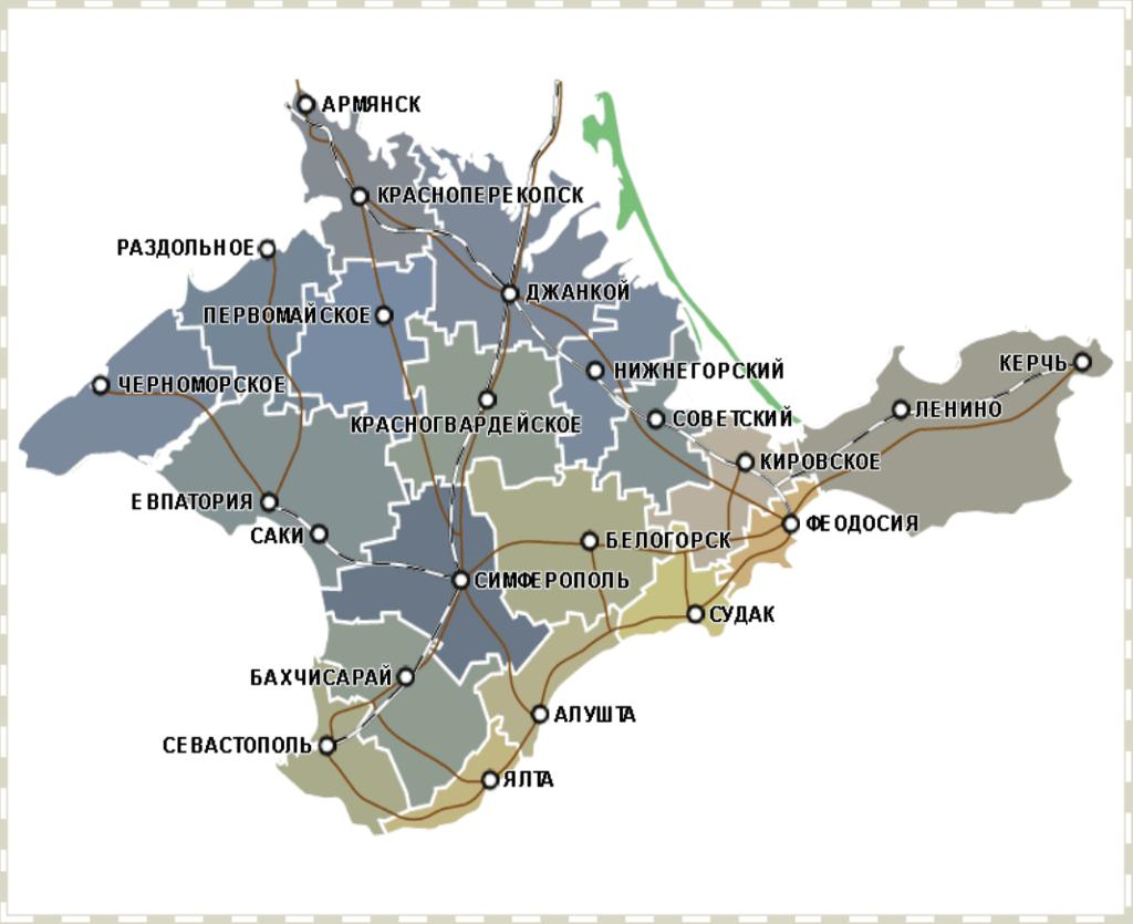 Евпатория джанкой. Карта Крыма по районам. Районы Крыма на карте. Карта Крыма с районами и городами. Административная карта Крымского полуострова.