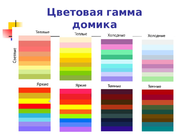 Цветовая гамма домика 