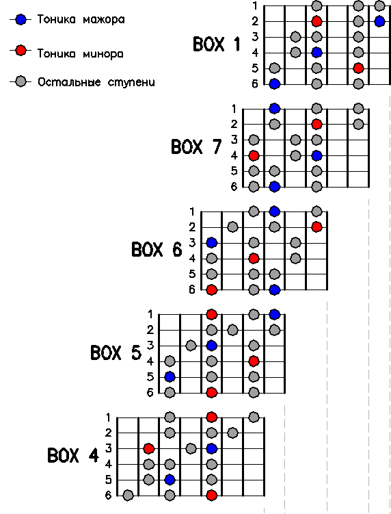 Тоника минора. Боксы мажорной гаммы на гитаре. Боксы гаммы ля минор на гитаре. Боксы минор гамма гитара. Гаммы минорные на гитаре боксы.
