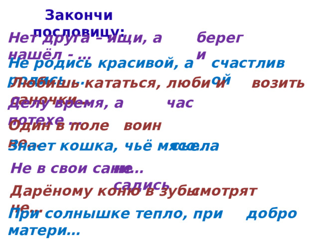 Закончи пословицу где кто родился