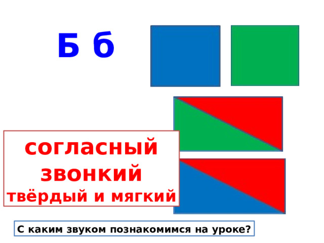 Б б согласный звонкий твёрдый и мягкий С каким звуком познакомимся на уроке? 