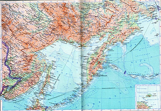 Подробная карта дальнего востока