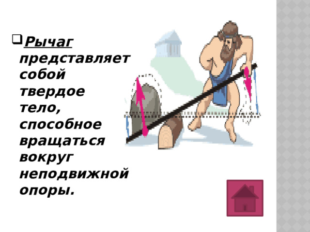 Что представляет собой рычаг физика
