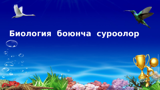 Биология боюнча суроолор 