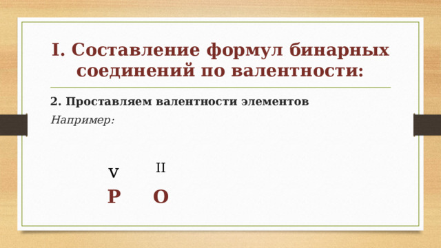 Составь соединение по валентности