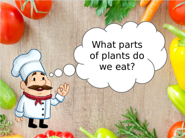 What parts of plants do we eat? 