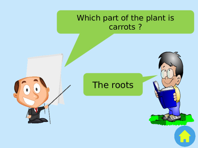 Which part of the plant is carrots ? The roots 
